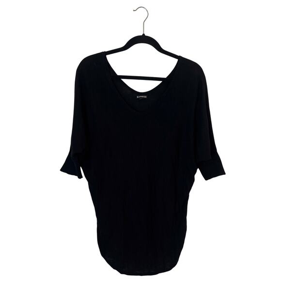 EXPRESS 3/4 Sleeve V-Neck Dolman Tunic Sweater - Picture 2 of 13